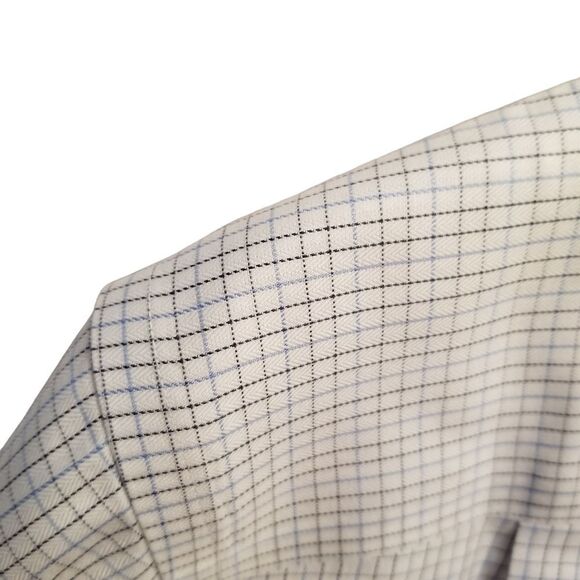 Enro Non Iron Long Sleeve White Multi Plaid Shirt Size 14.5 - 32/33  7 0297 - Picture 4 of 7